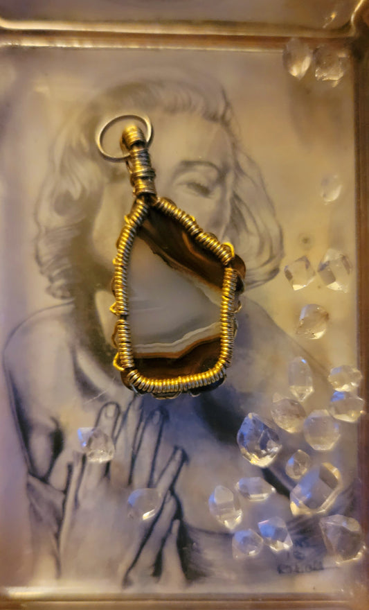 Wire wrapped Botswana  Agate